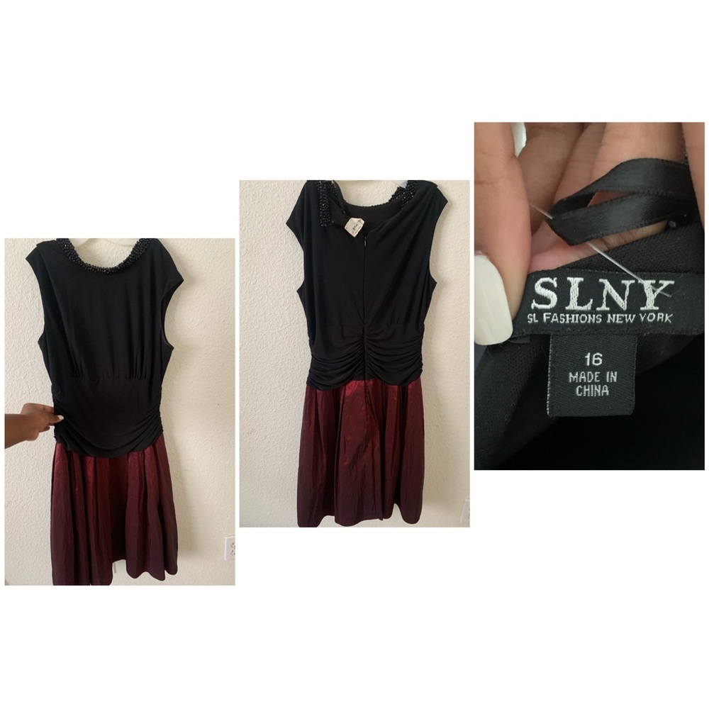 ✨Black and Wine Beaded Women’s Dress✨